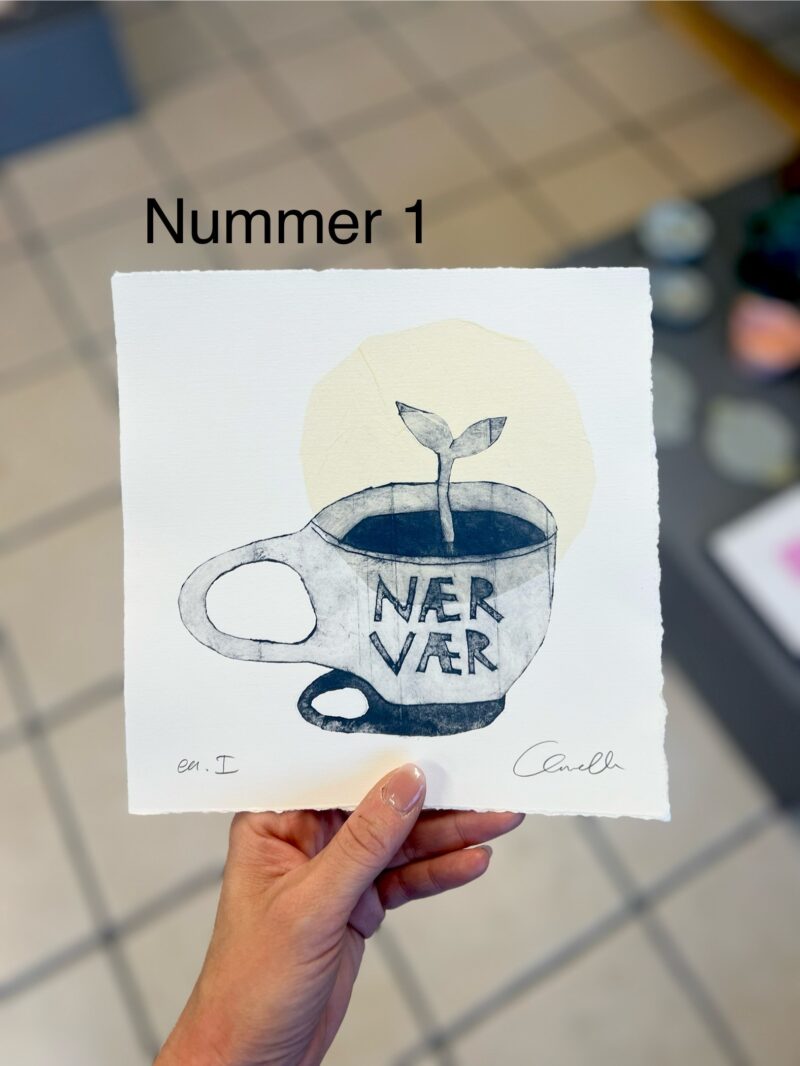 “Nærvær", collografier no. 1 - 4 - Billede 2