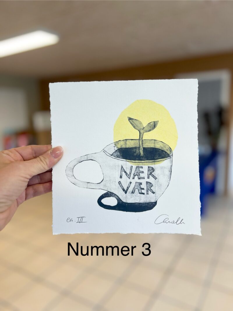 “Nærvær", collografier no. 1 - 4 - Billede 4