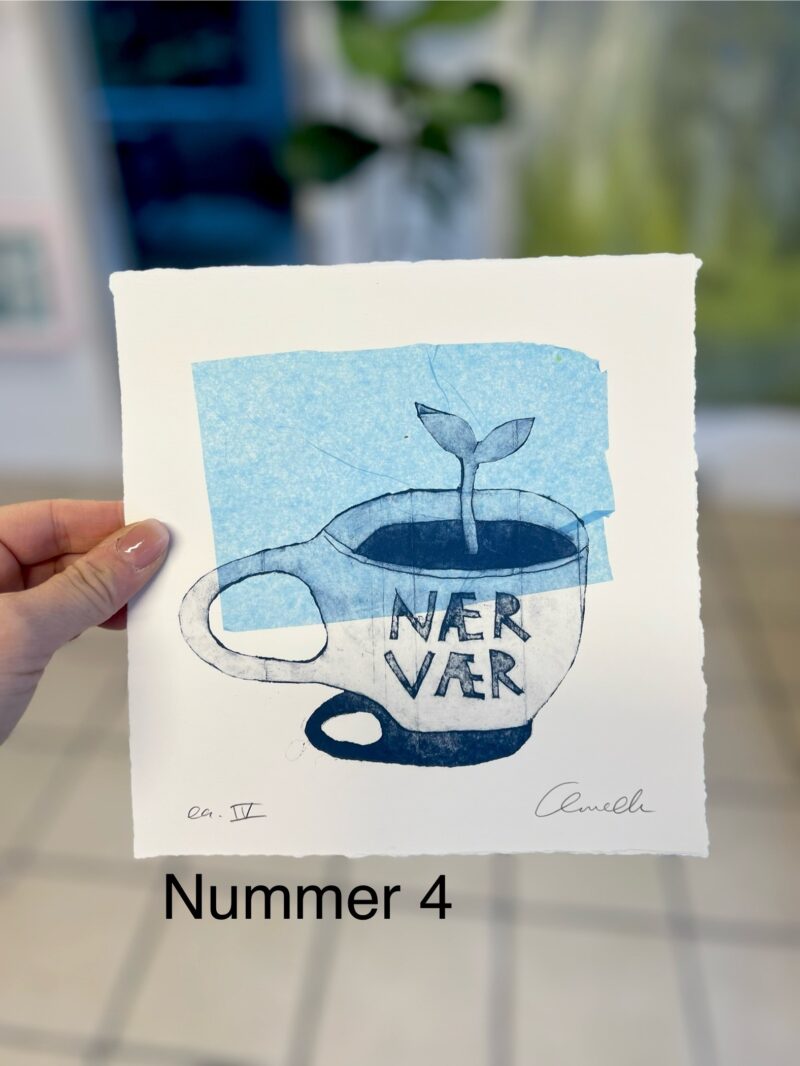 “Nærvær", collografier no. 1 - 4 - Billede 5