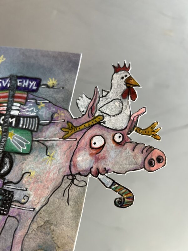 All-in-svinet er et mixed media værk