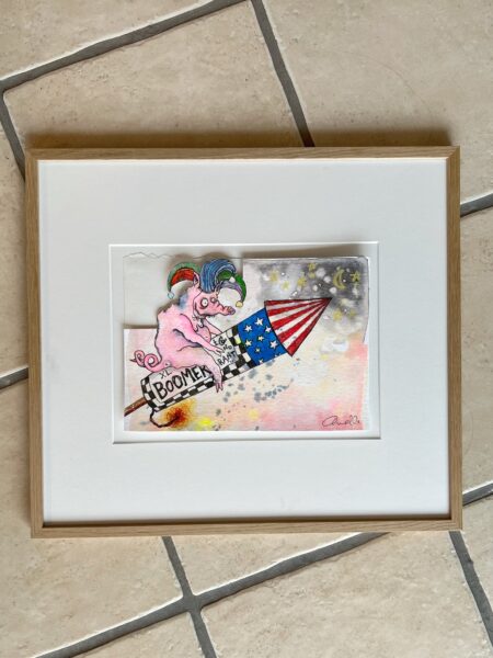 Boomersvinet er et mixed media værk