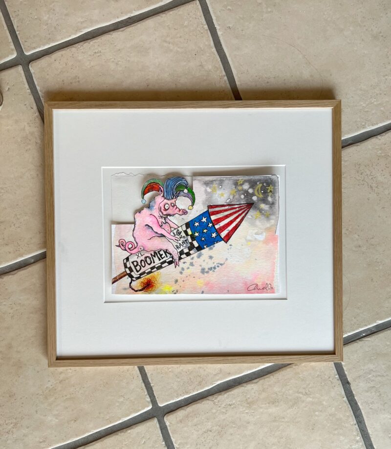 Boomersvinet er et mixed media værk