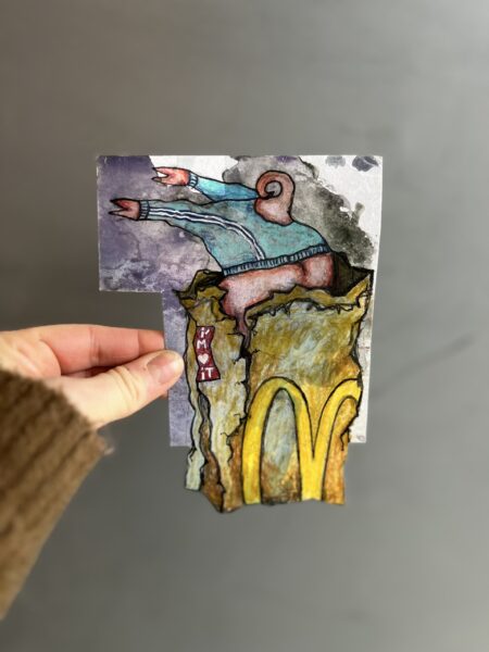 Dagen-derpå-svinet er et mixed media værk