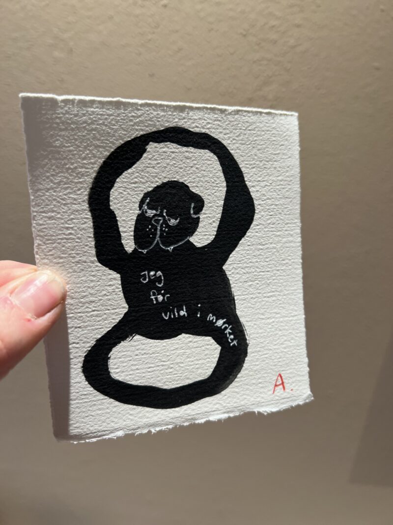 “Jeg for vild i mørket", 10*11,5 cm. - Image 3