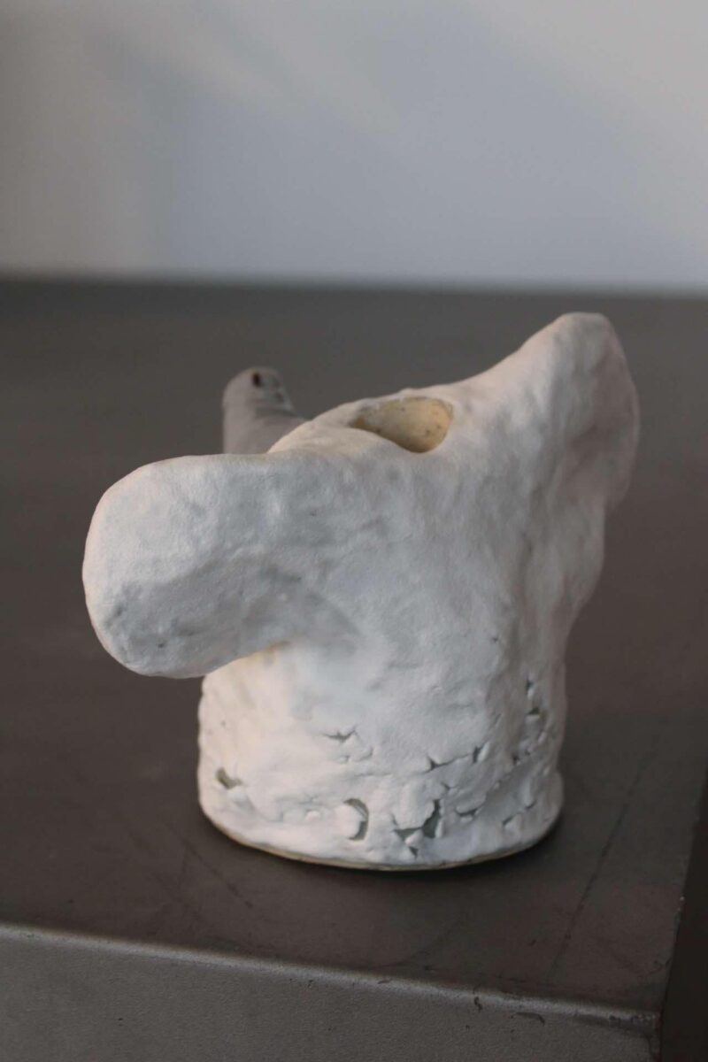 "Elefant i musedragt", Lysestage i keramik - Image 2
