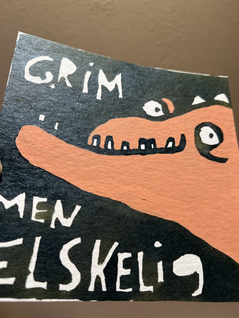 “Grim, men elskelig - Komodovaran", 15*15 cm. - Image 3