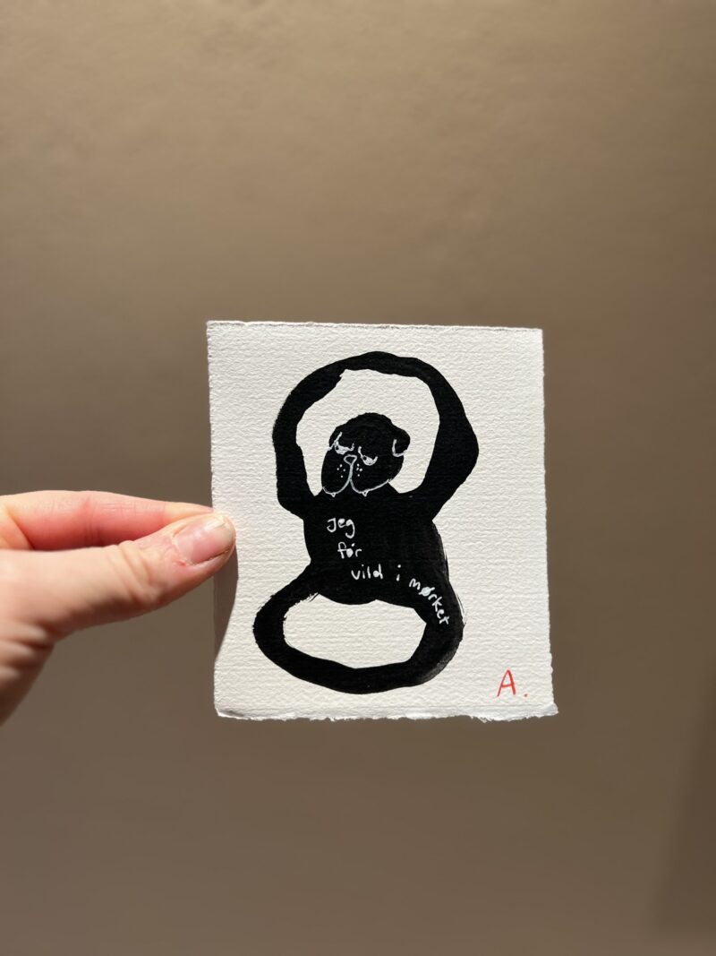 “Jeg for vild i mørket", 10*11,5 cm. - Image 5