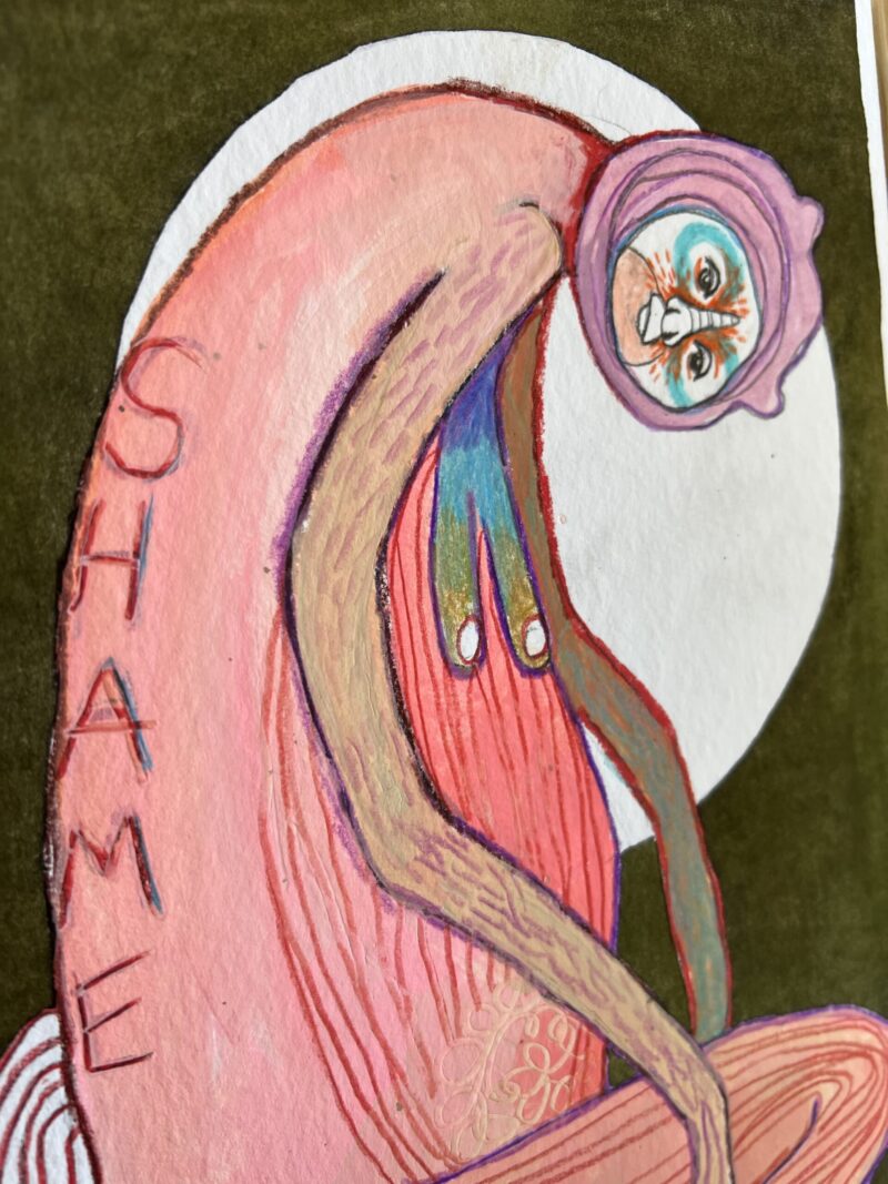 “SHAME embedded”, 32*40 cm. - Billede 5