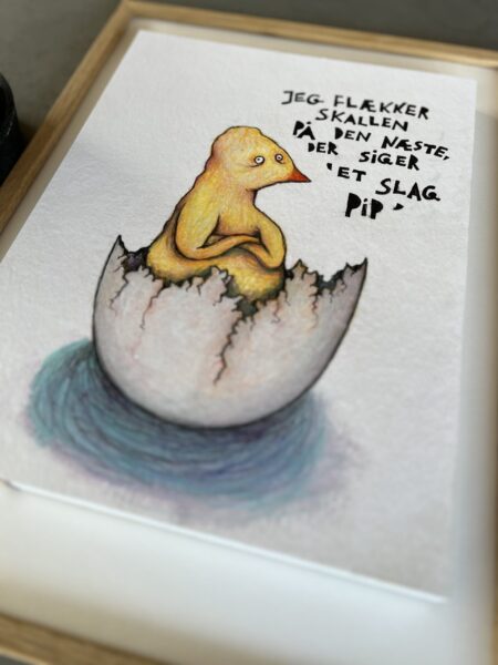 “Et slag pip”, 24*32 cm.