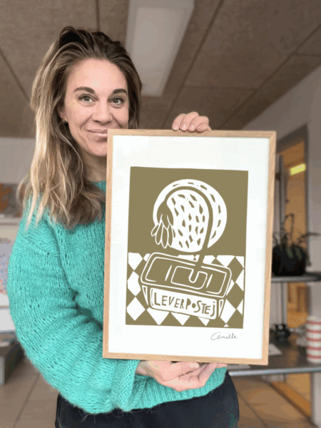 Plakat med titlen Leverpostej