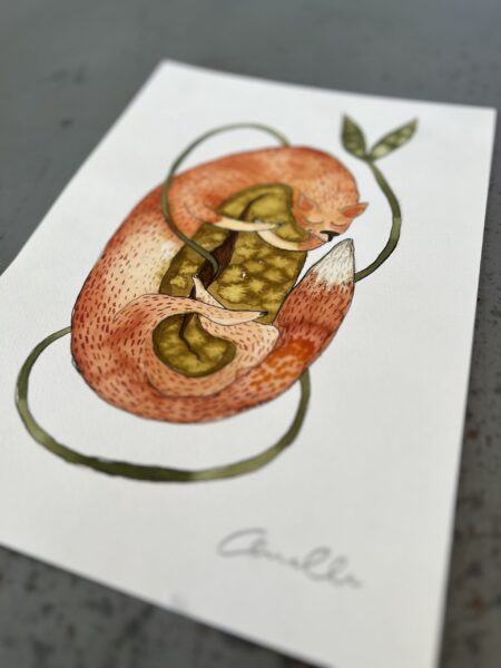Mixed Media værk med titlen Spiringsproces