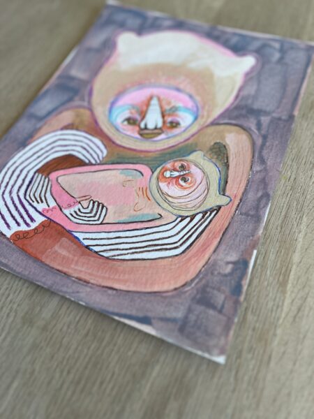 “Monkey Mother & Me”, 32*24 cm.
