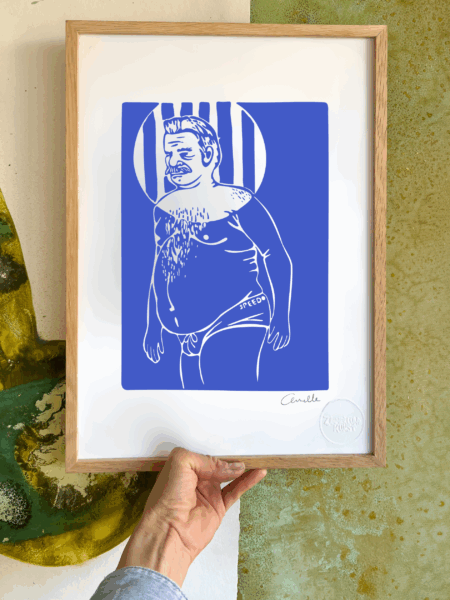 Kunstplakat med titlen Speedo Gonzales