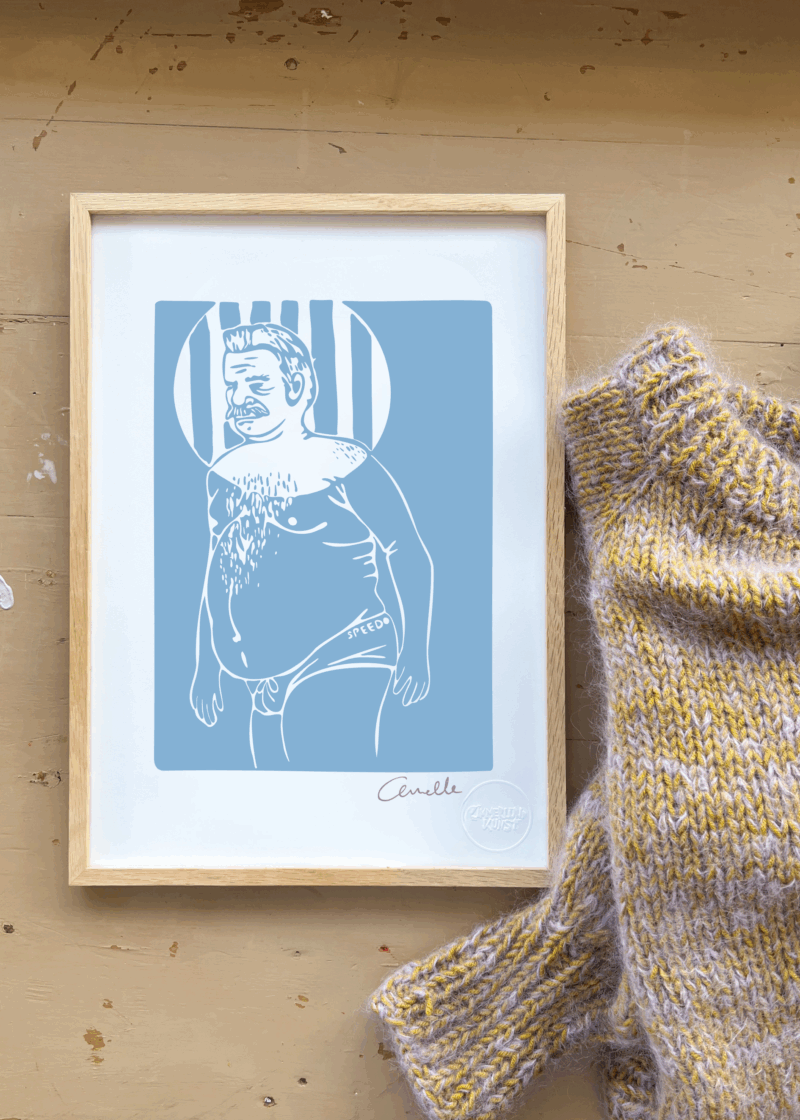 Kunstplakat med titlen Speedo Gonzales
