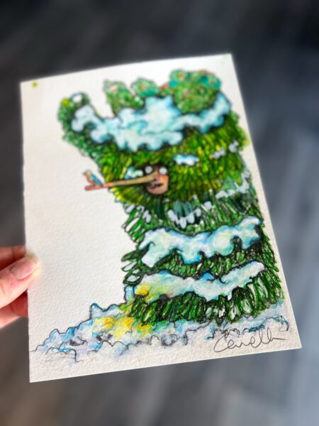 I sne står Kurt og busk i skjul no. 1 - serien ORD