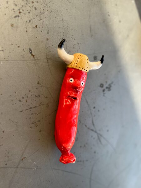 Party-Pølse, Viking - skulptur i keramik