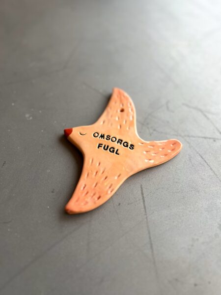 Omsorgsfugl - keramikfugl