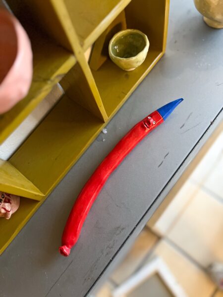 Party-Pølse, Lange Røde - vægophæng i keramik